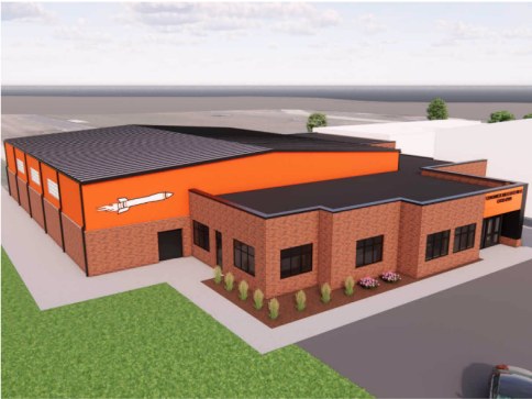 Exterior rendering of the proposed Chadwick-Milledgeville school addition