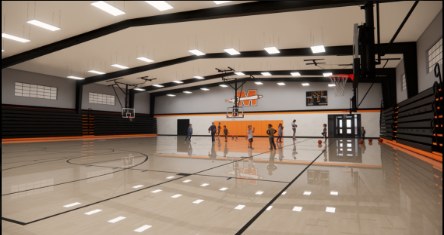 Rendering of the new gymnasium